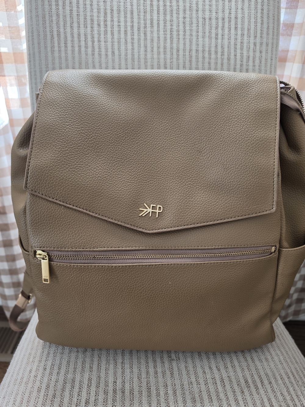 Taupe Leather Backpack - Stylish Everyday Men’s Bag